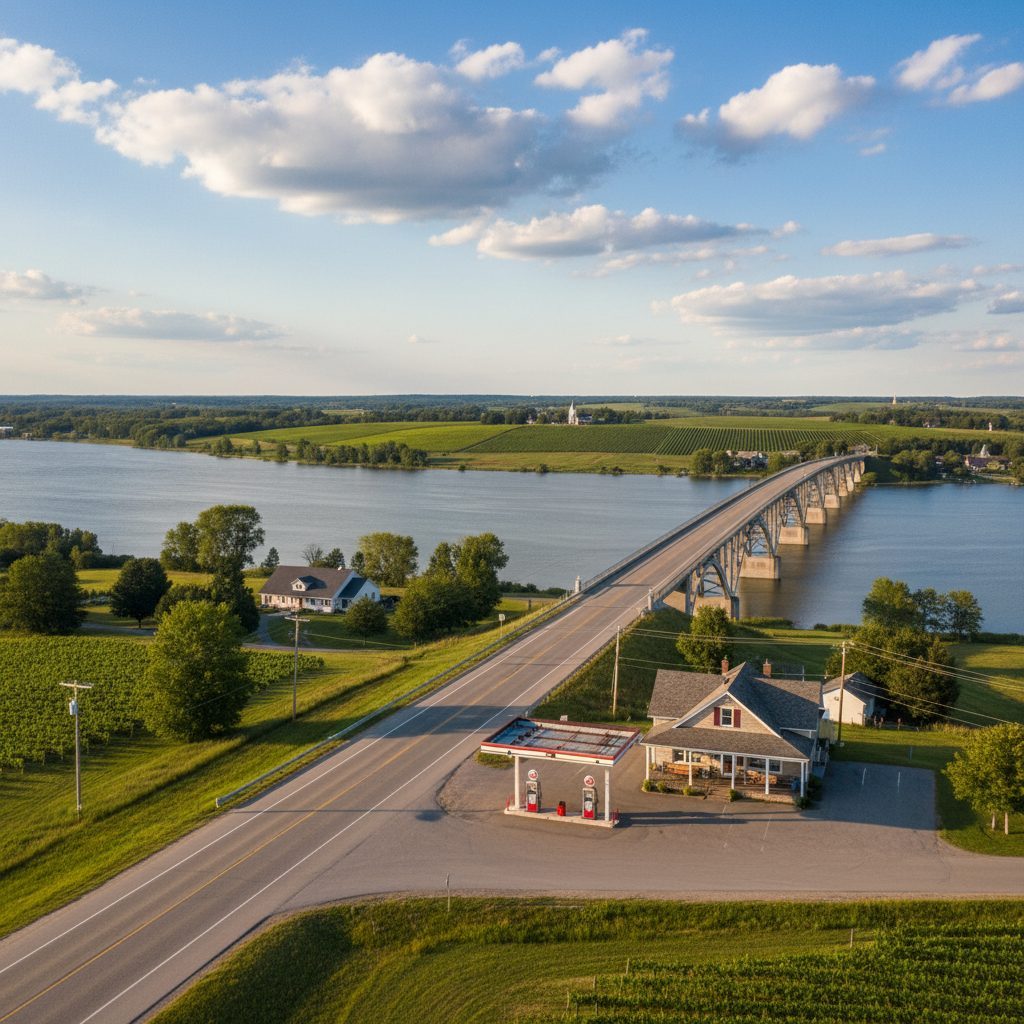 Bay of Quinte Skyway Bridge on Highway 49 near L&M Enterprises in Deseronto
